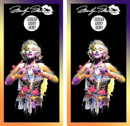 Marilyn Monroe Watercolor Cornhole vinyl Wraps/Skins