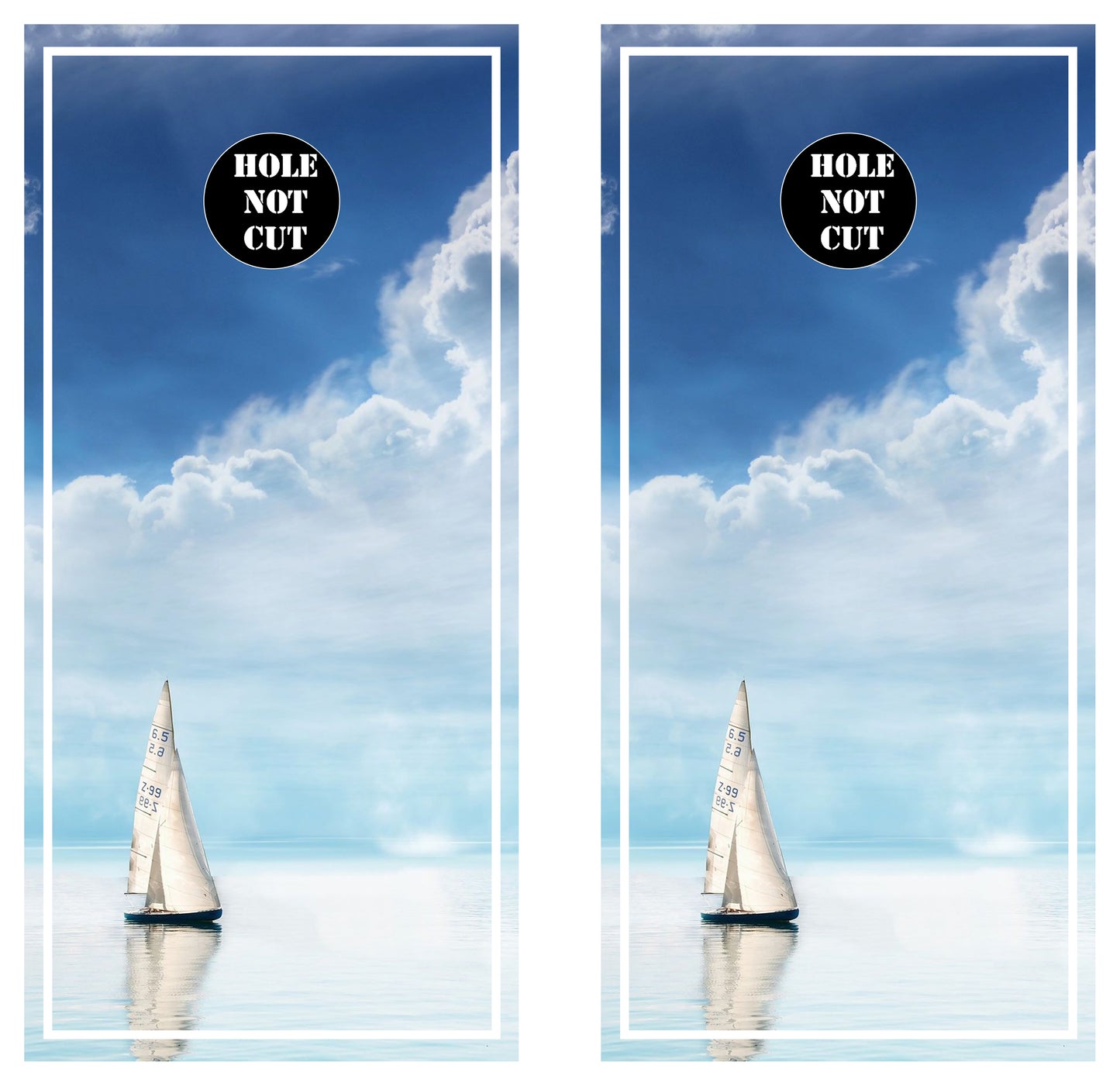 Sailboat Ocean Cornhole Vinyl Wraps/Skins