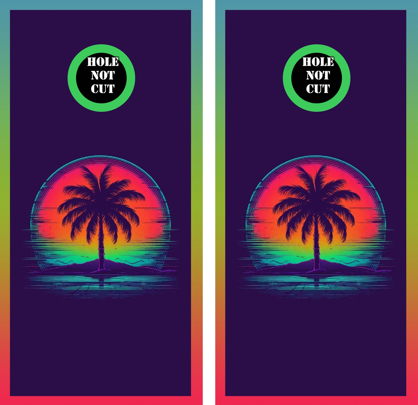 Neon Palm Tree and Sun Vinyl Wraps/Skins