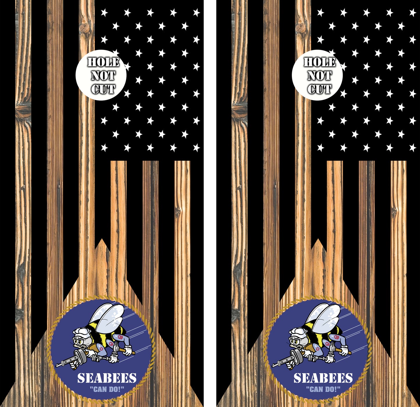 Seabee's Navy American Flag Vinyl Wraps/Skins