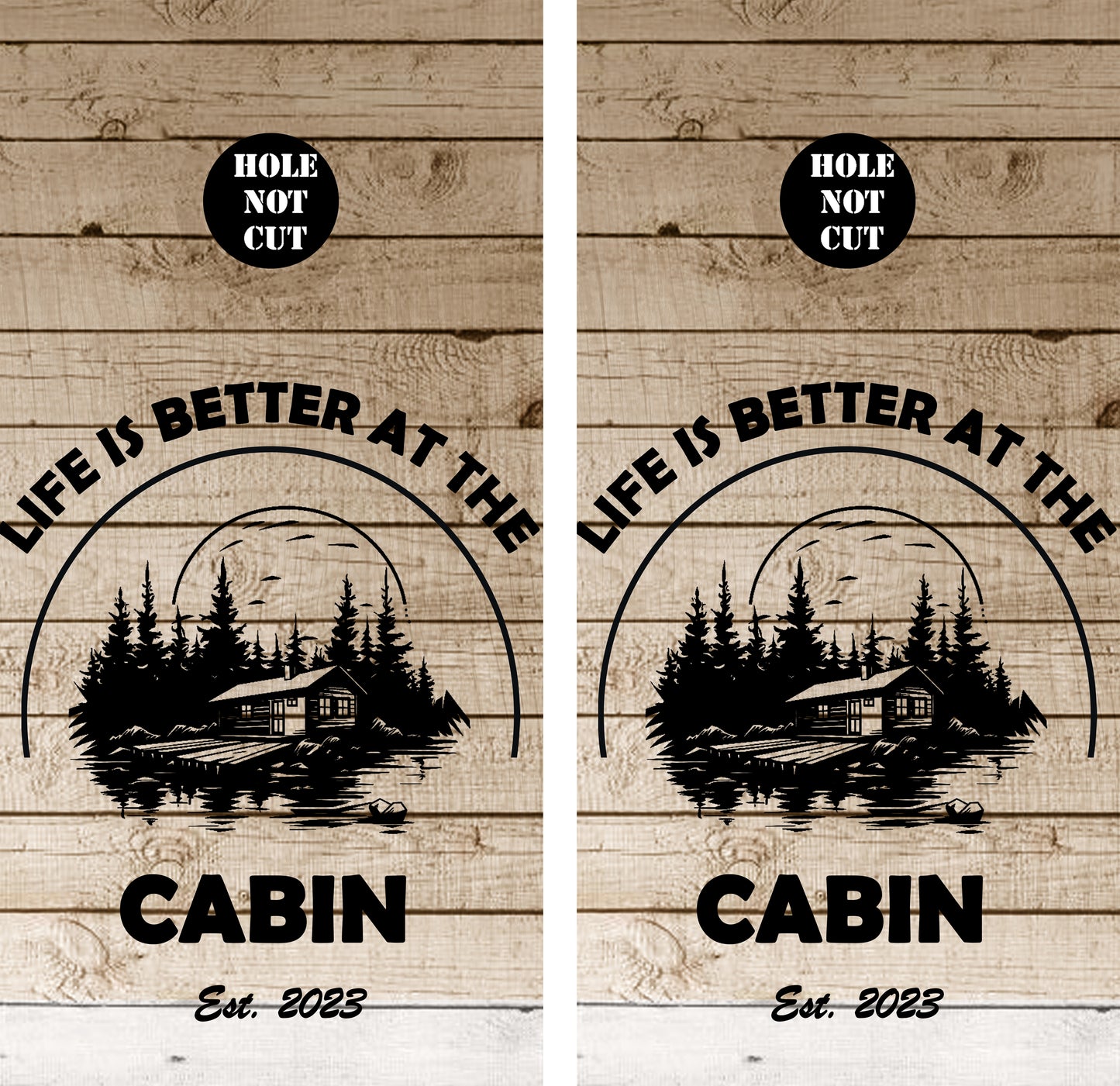 Life is Better at The Cabin Cornhole Vinyl Wraps/Skins