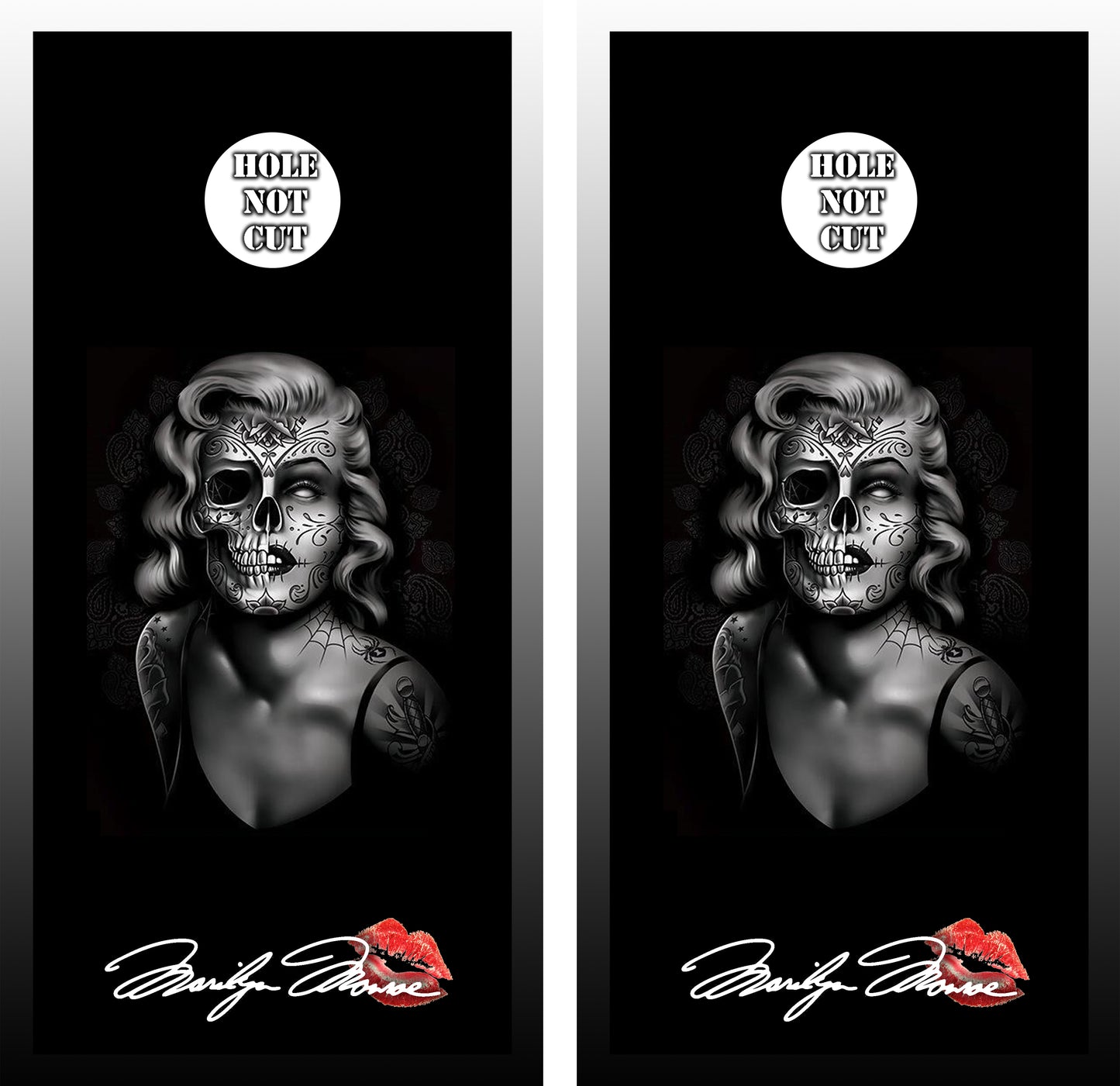 Marilyn Monroe Sugar Skull Cornhole Wraps/Skins