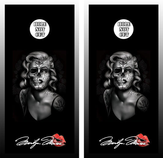 Marilyn Monroe Sugar Skull Cornhole Wraps/Skins