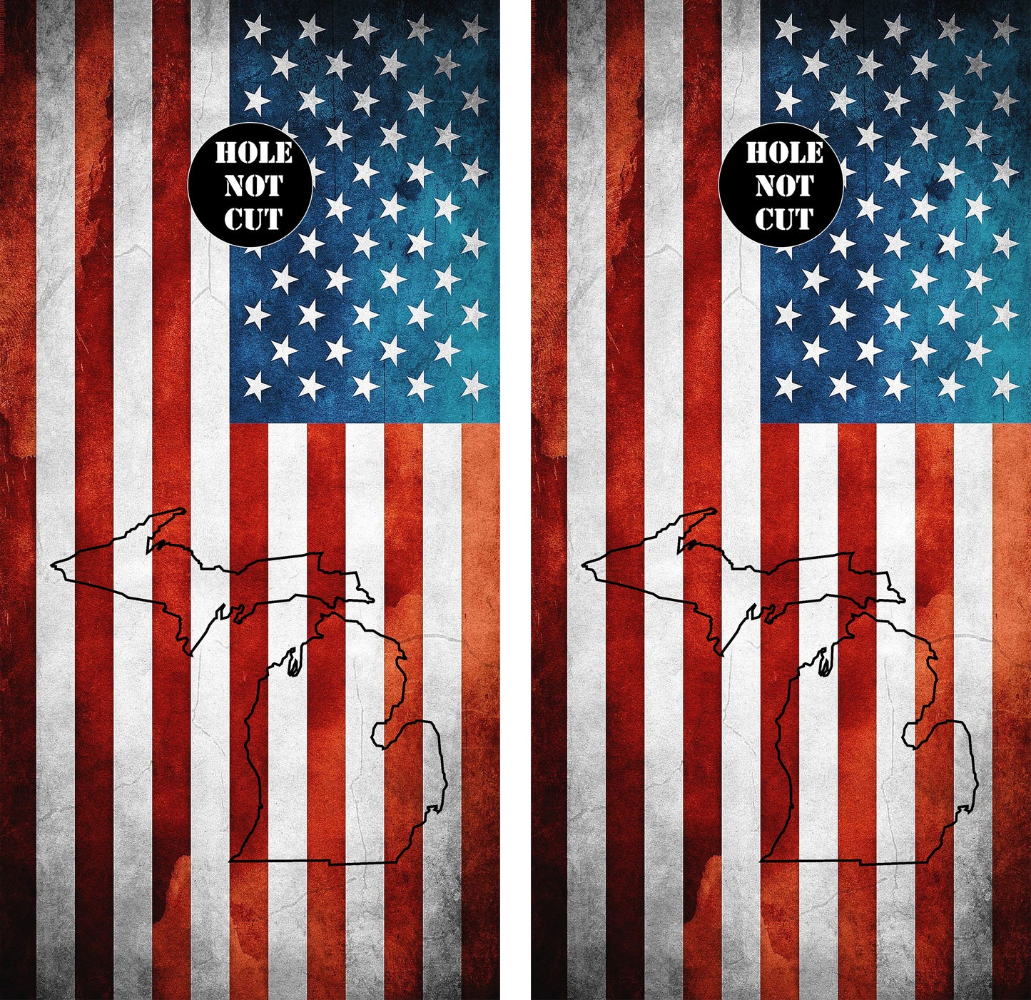American Flag Michigan Peninsula Vinyl Wraps/Skins