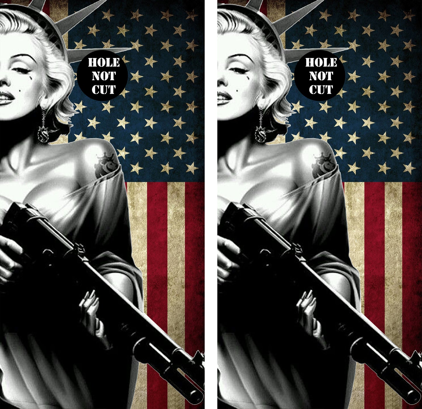 Marilyn Monroe Firearm American Flag Wraps/Skins