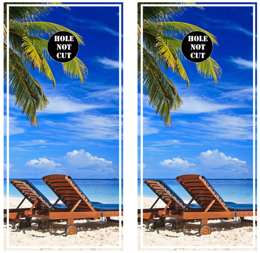 Beach Chairs and Palm Trees Vinyl Wraps/Skins
