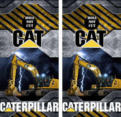 CAT Caterpillar Excavator Cornhole Wraps/Skins