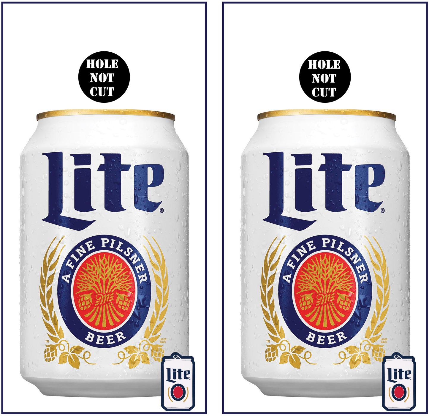 Miller Lite Logo Cornhole Wraps/Skins