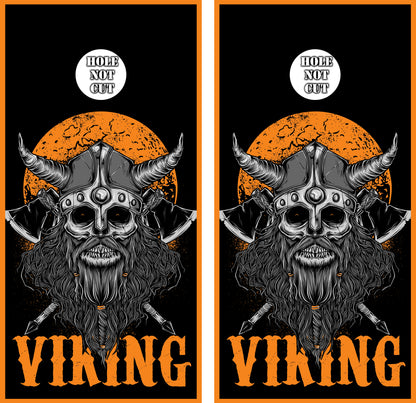 Viking Helmet Cornhole Wraps/Skins