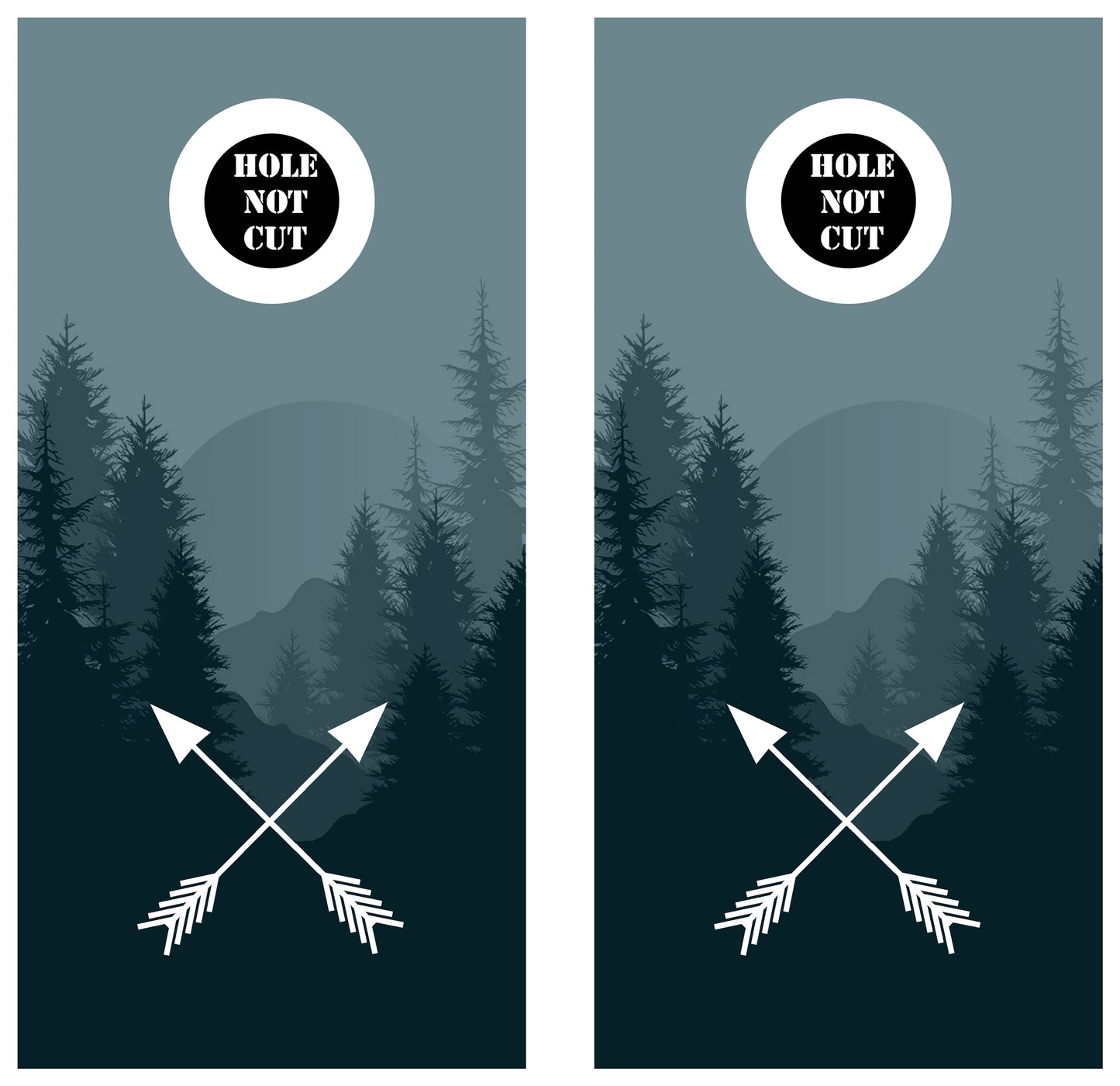 Pine Trees Mountains Cornhole Vinyl Wraps/Skins