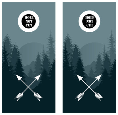 Pine Trees Mountains Cornhole Vinyl Wraps/Skins
