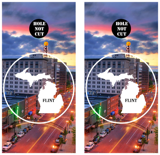 Flint Michigan Peninsula Vinyl Wraps/Skins