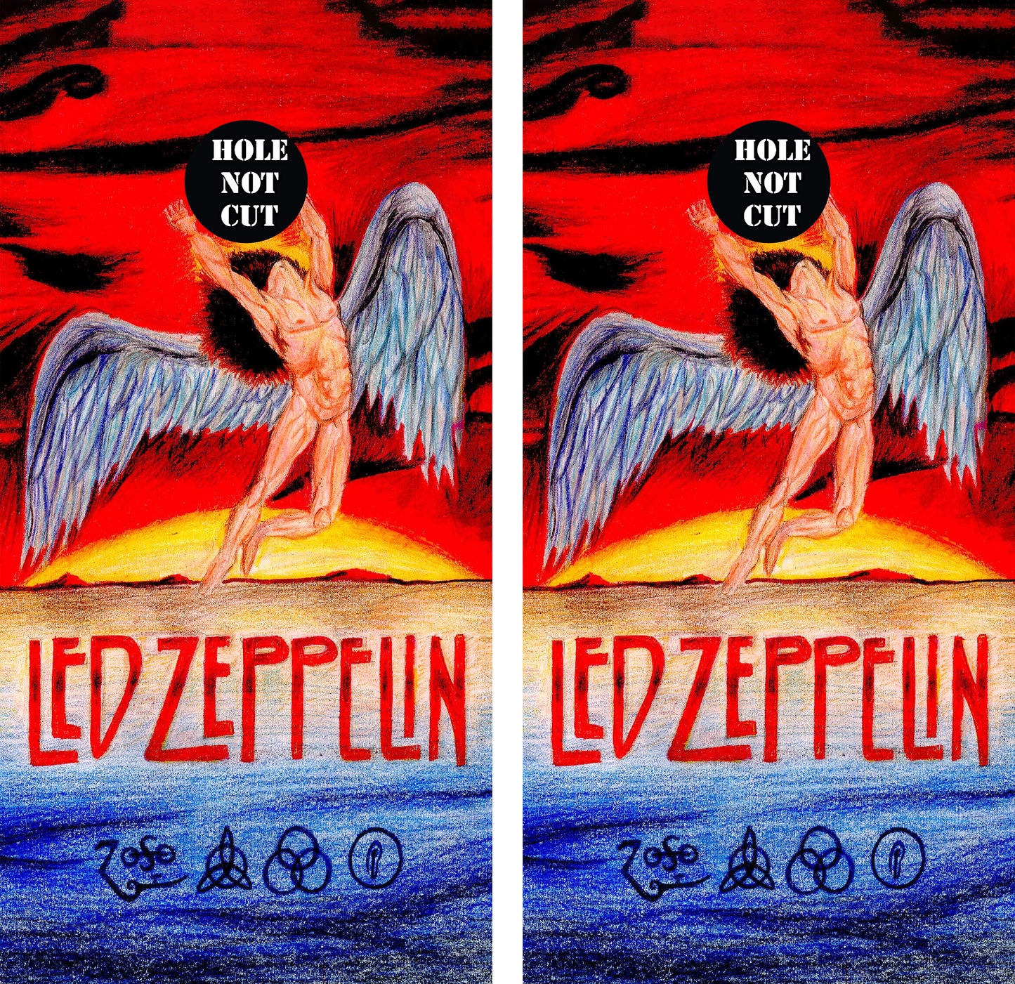 Led Zepplin Album Cornhole Vinyl Wraps/Skins