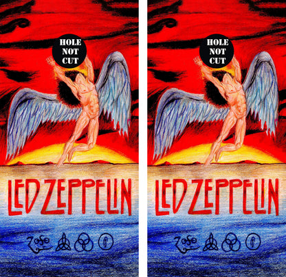 Led Zepplin Album Cornhole Vinyl Wraps/Skins