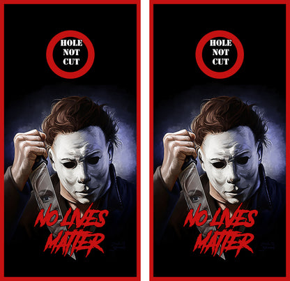 Michael Myers No Lives Matter Cornhole Vinyl Wraps/Skins