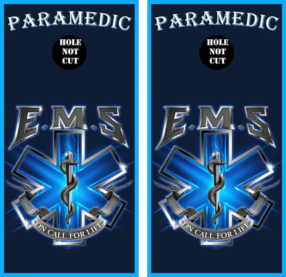 Paramedic Star Cornhole Vinyl Wraps/Skins