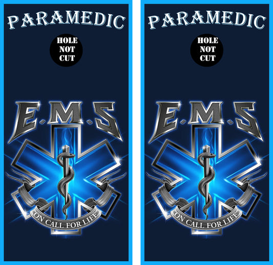 Paramedic Star Cornhole Vinyl Wraps/Skins