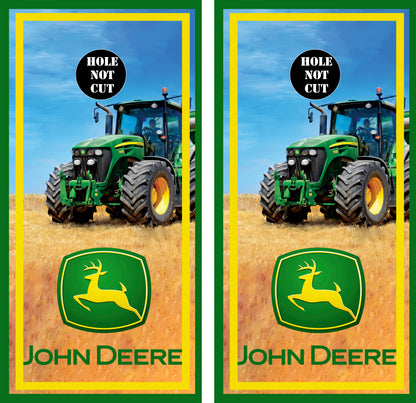 John Deere Tractor Cornhole Wraps/Skins