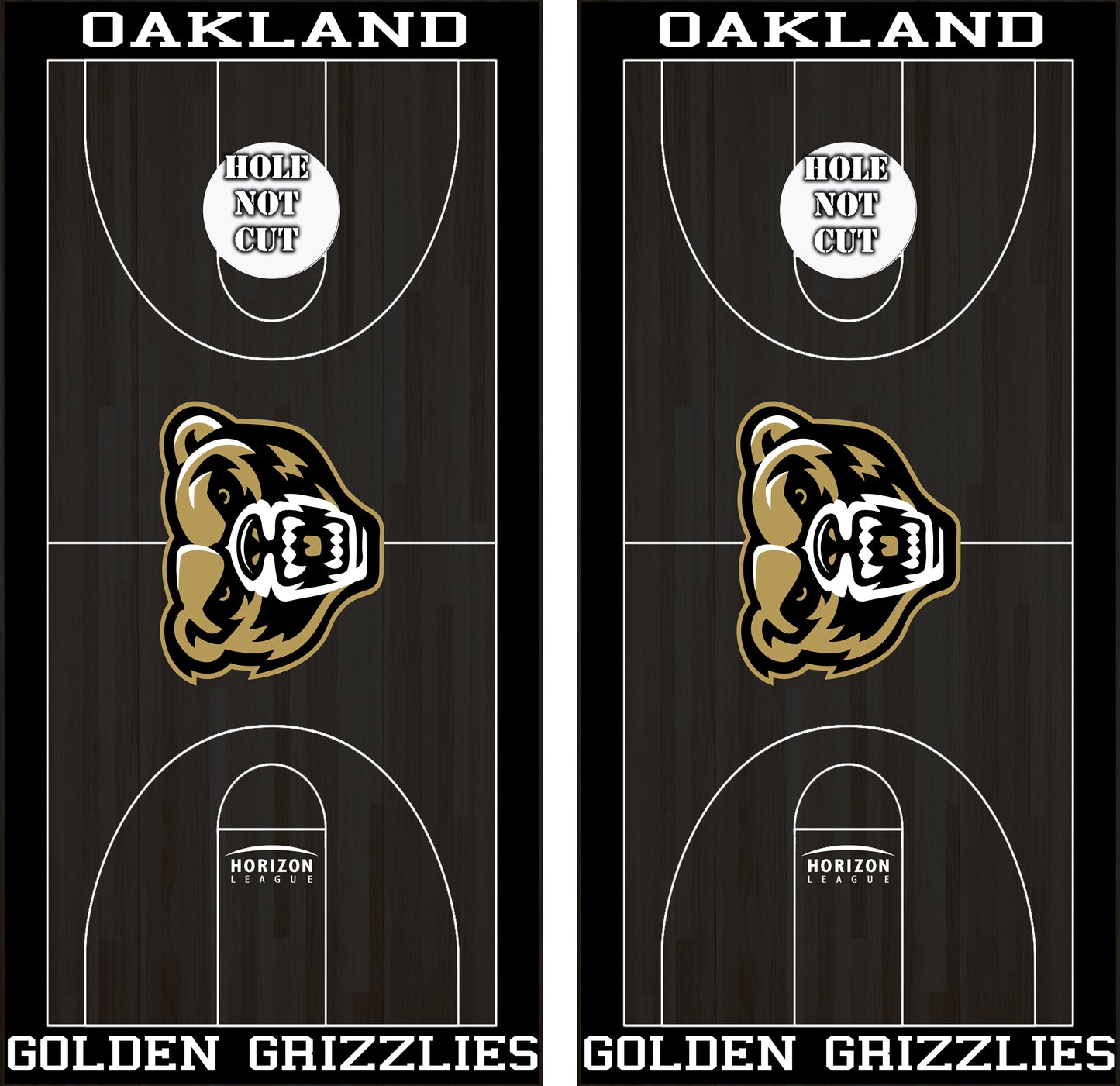 Oakland University Grizzlies Basket Ball Court Wraps/Skins