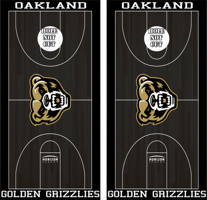 Oakland University Grizzlies Basket Ball Court Wraps/Skins