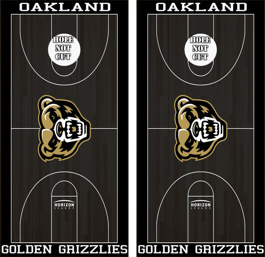 Oakland University Grizzlies Basket Ball Court Wraps/Skins