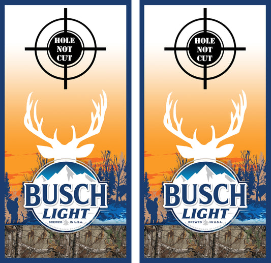 Busch Light Deer Hunting Cornhole Wraps/Skins