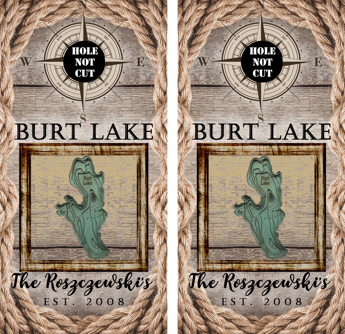 Rope Lake and Map printed Vinyl Wraps/Skins - Customizeable