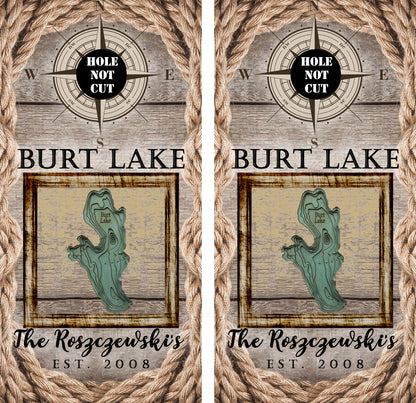 Rope Lake and Map printed Vinyl Wraps/Skins - Customizeable