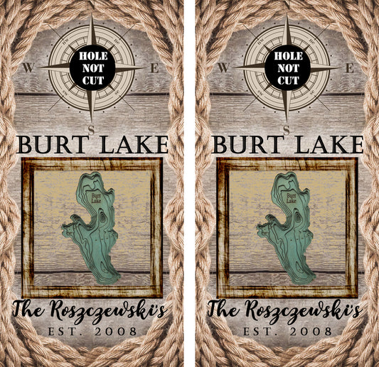 Rope Lake and Map printed Vinyl Wraps/Skins - Customizeable