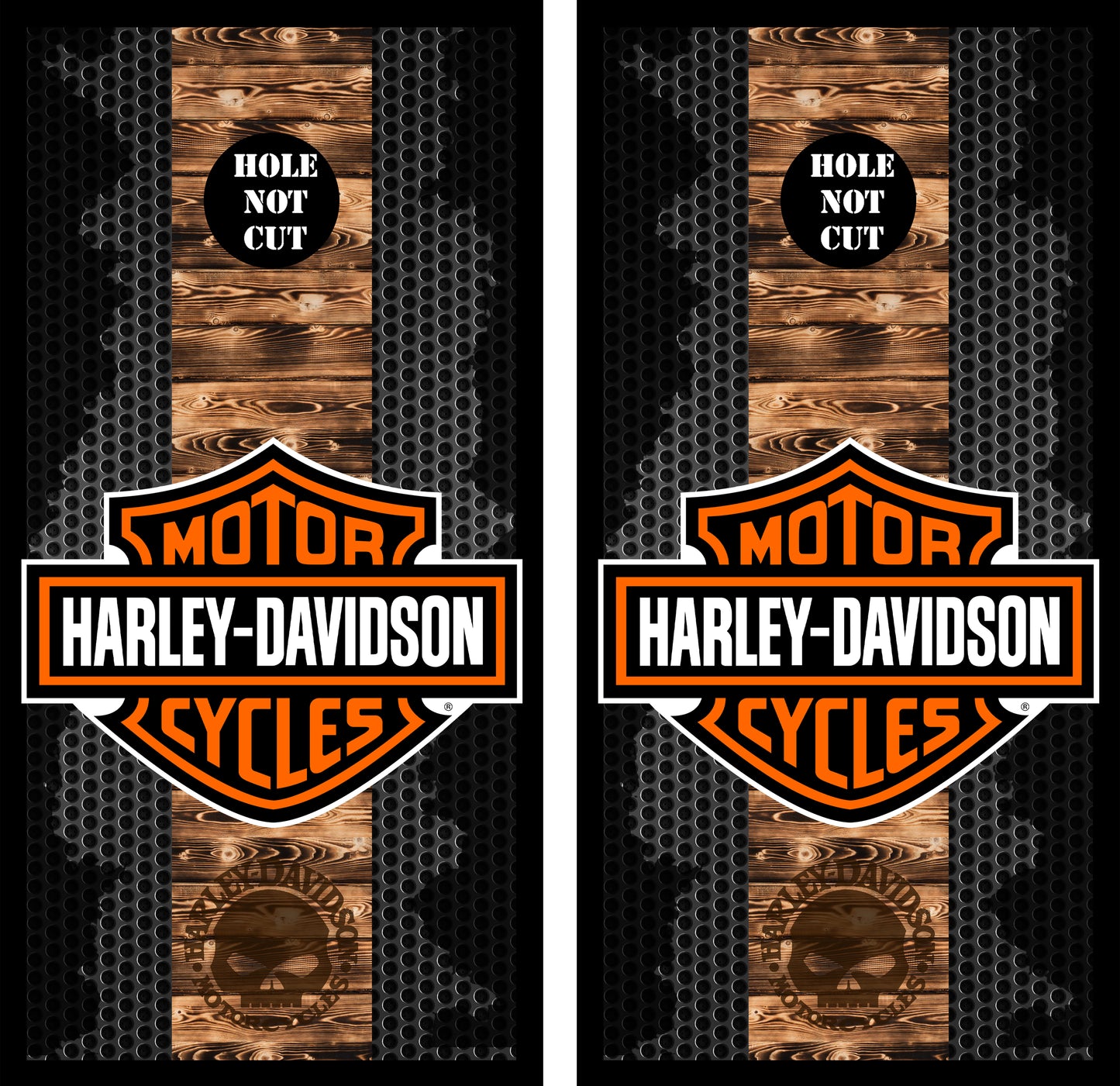 Harley Davidson Metal Mesh Cornhole Vinyl Wraps