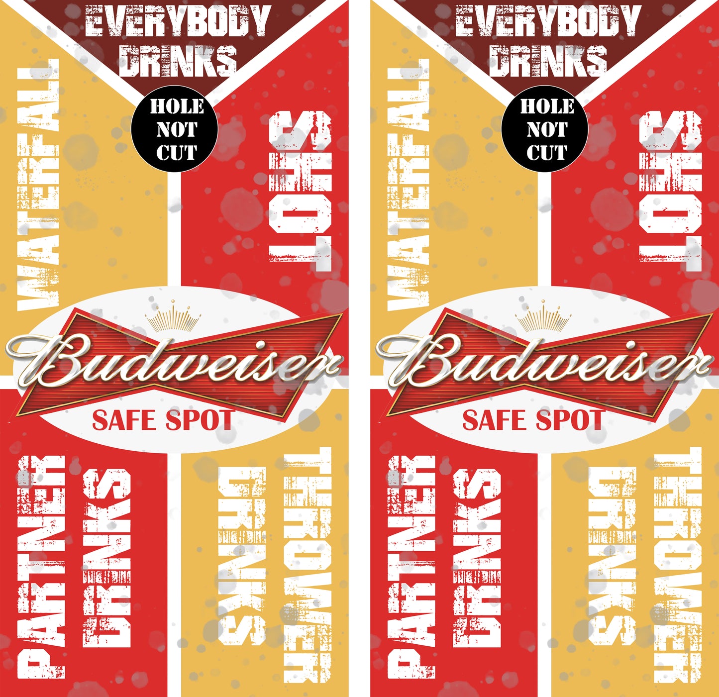 Budweiser Waterfall Drinking Game Vinyl Wraps/Skins