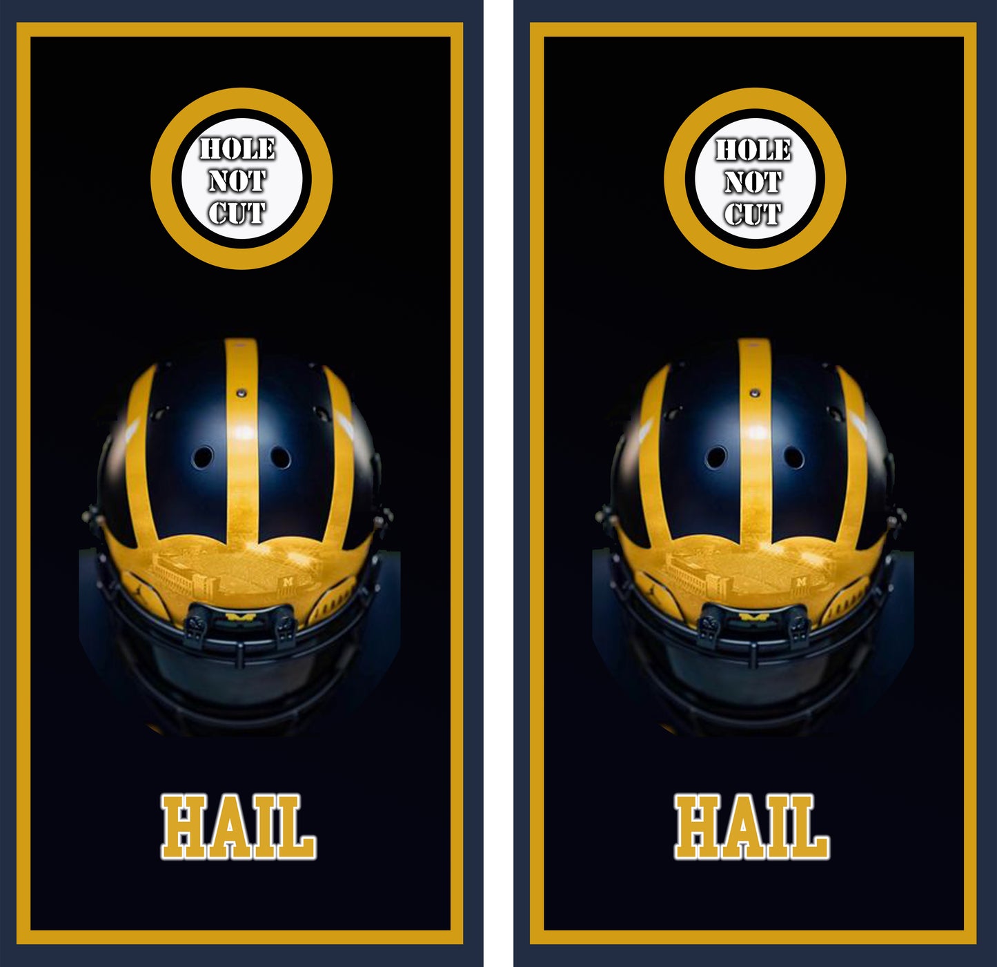 U of M Hail Helmet Printed Vinyl Wraps/Skins