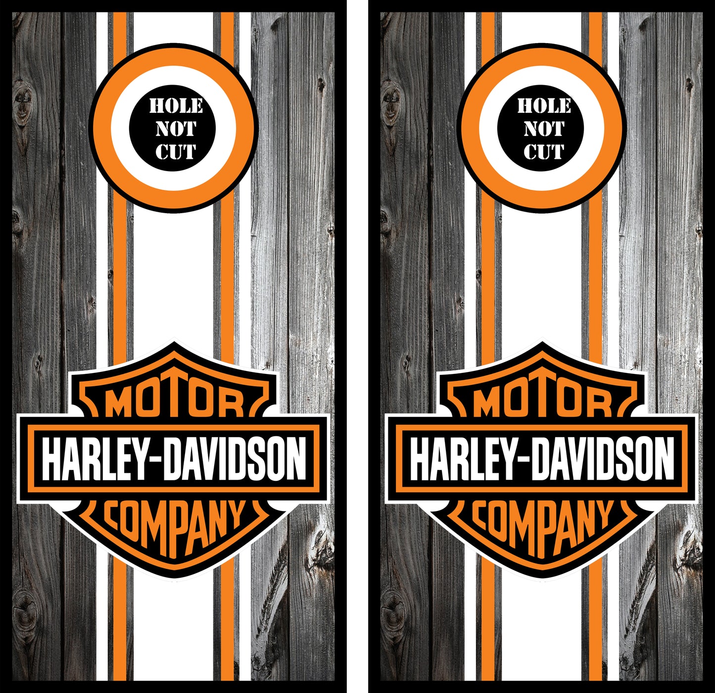 Harley Davidson Stripe Cornhole Wraps — Ride in Style, Toss with Attitude