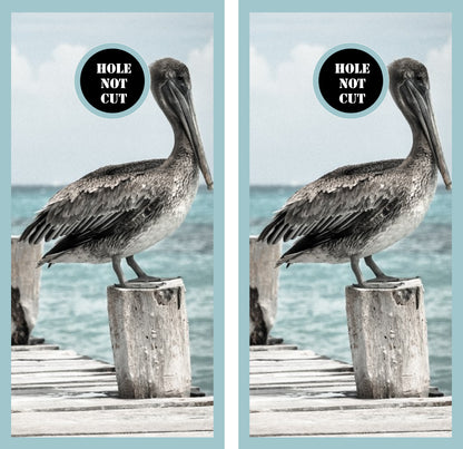 Pelicans on Dock printe Vinyl Wraps/Skins