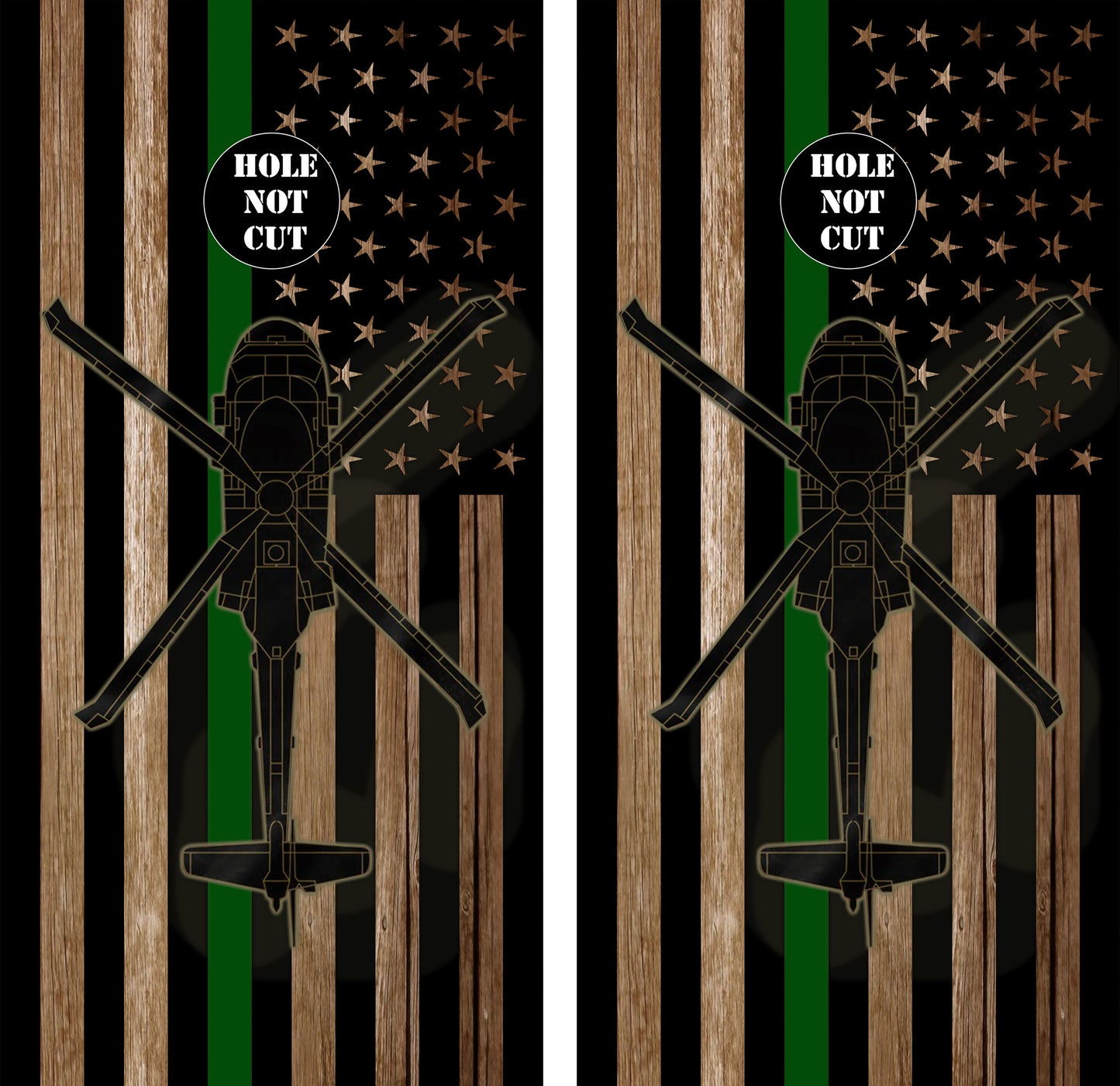 Thin Green Line Military Helicopter Vinyl Wraps/Skins