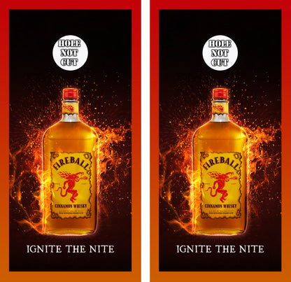 Fireball Whiskey Ignite Red Border Vinyl Wraps/Skins