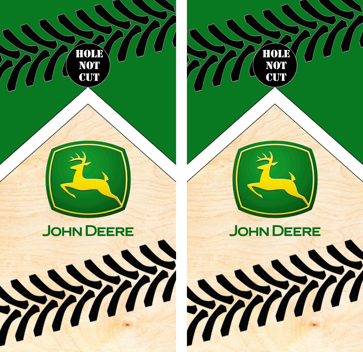 John Deere Tire Tracks Cornhole Wraps