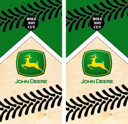 John Deere Tire Tracks Cornhole Wraps
