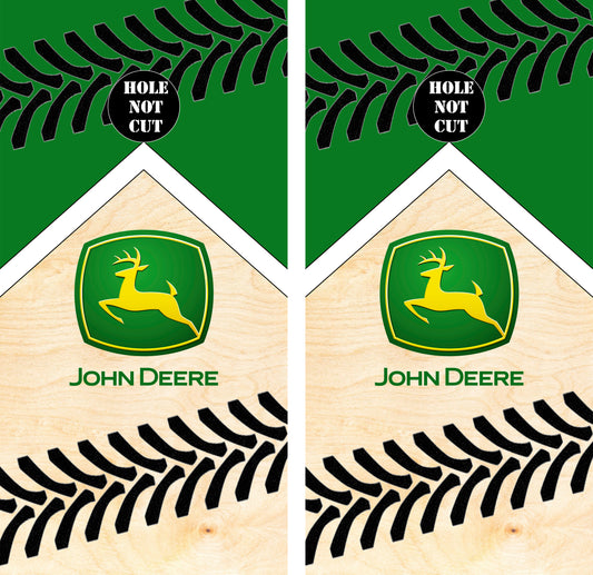 John Deere Tire Tracks Cornhole Wraps