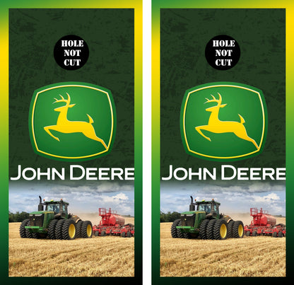 John Deere Harvester Cornhole Wraps/Skins