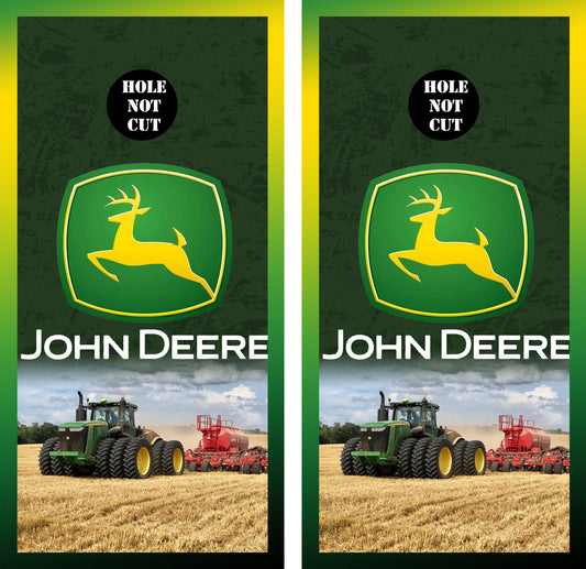 John Deere Harvester Cornhole Wraps/Skins