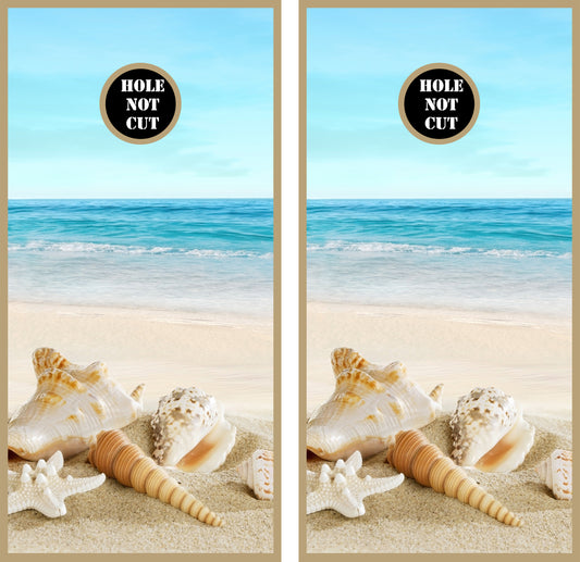 Seashell Sandy Beach Vinyl Wraps/Skins
