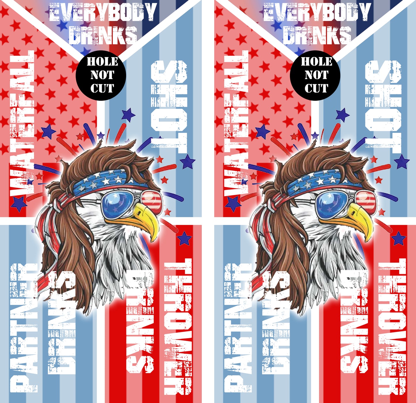Eagle Mullet Waterfall Drinking Game Vinyl Wraps/Skins
