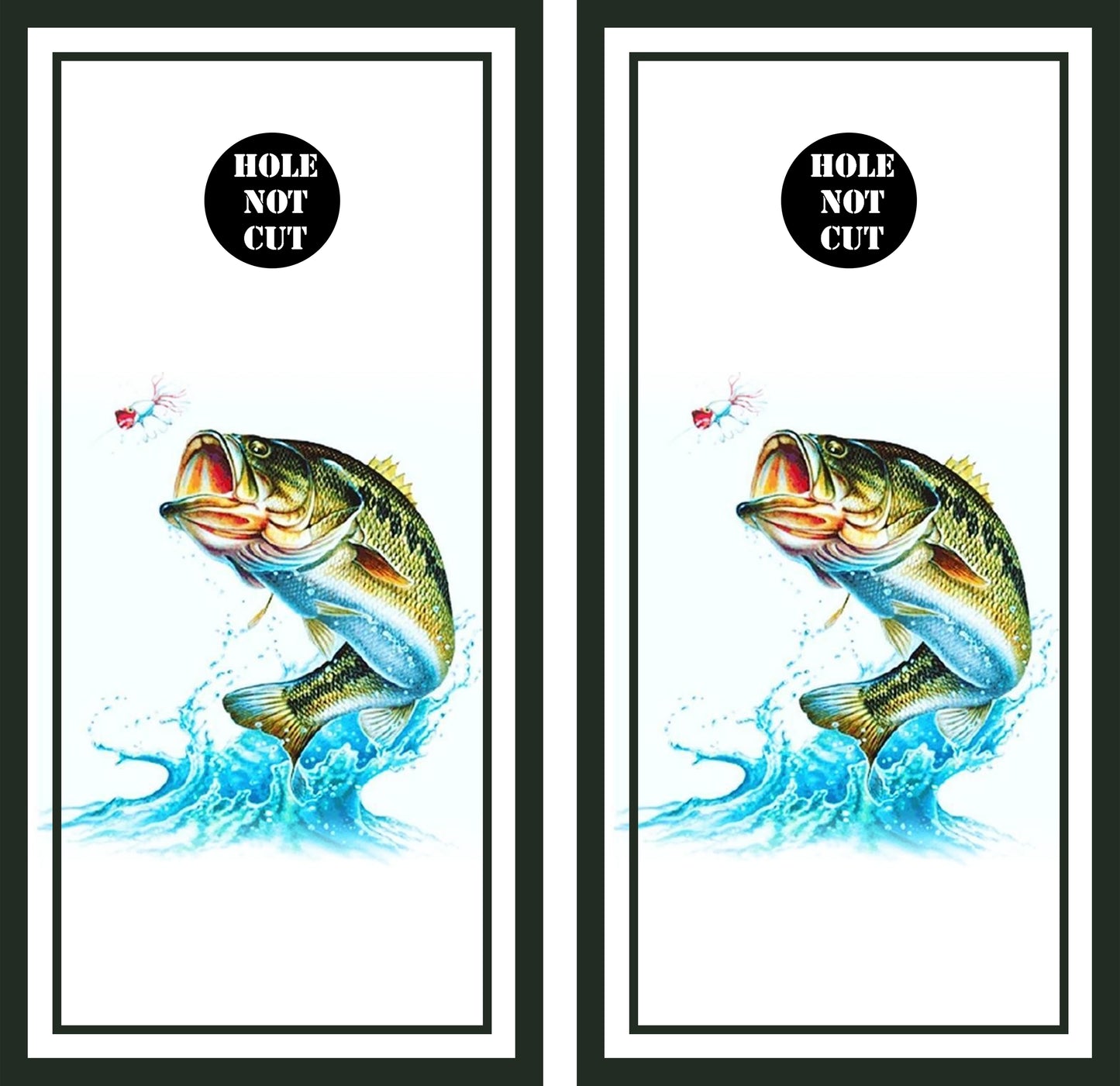 Bass Jumping From water Cornhole Vinyl Wraps/Skins