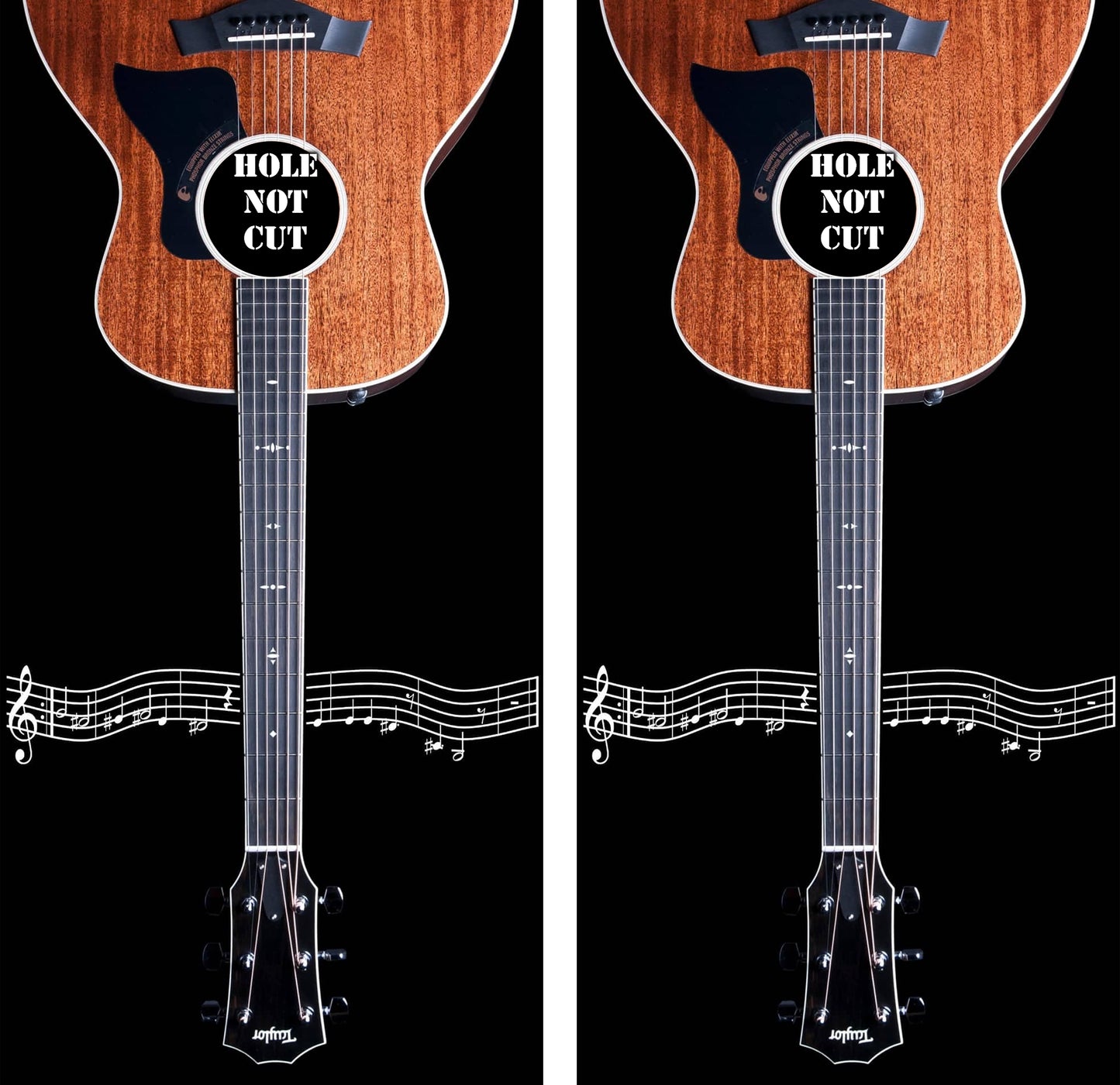 Guitar Music Symbols Cornhole Vinyl Wraps/Skins