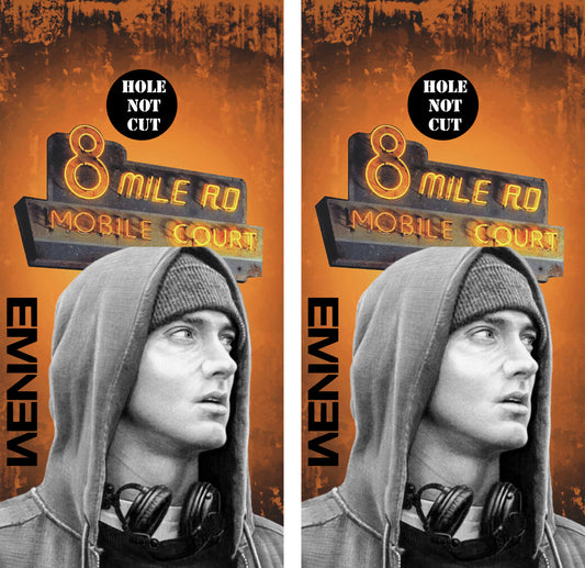 Eminem 8 Mile Cornhole Vinyl Wraps/Skins