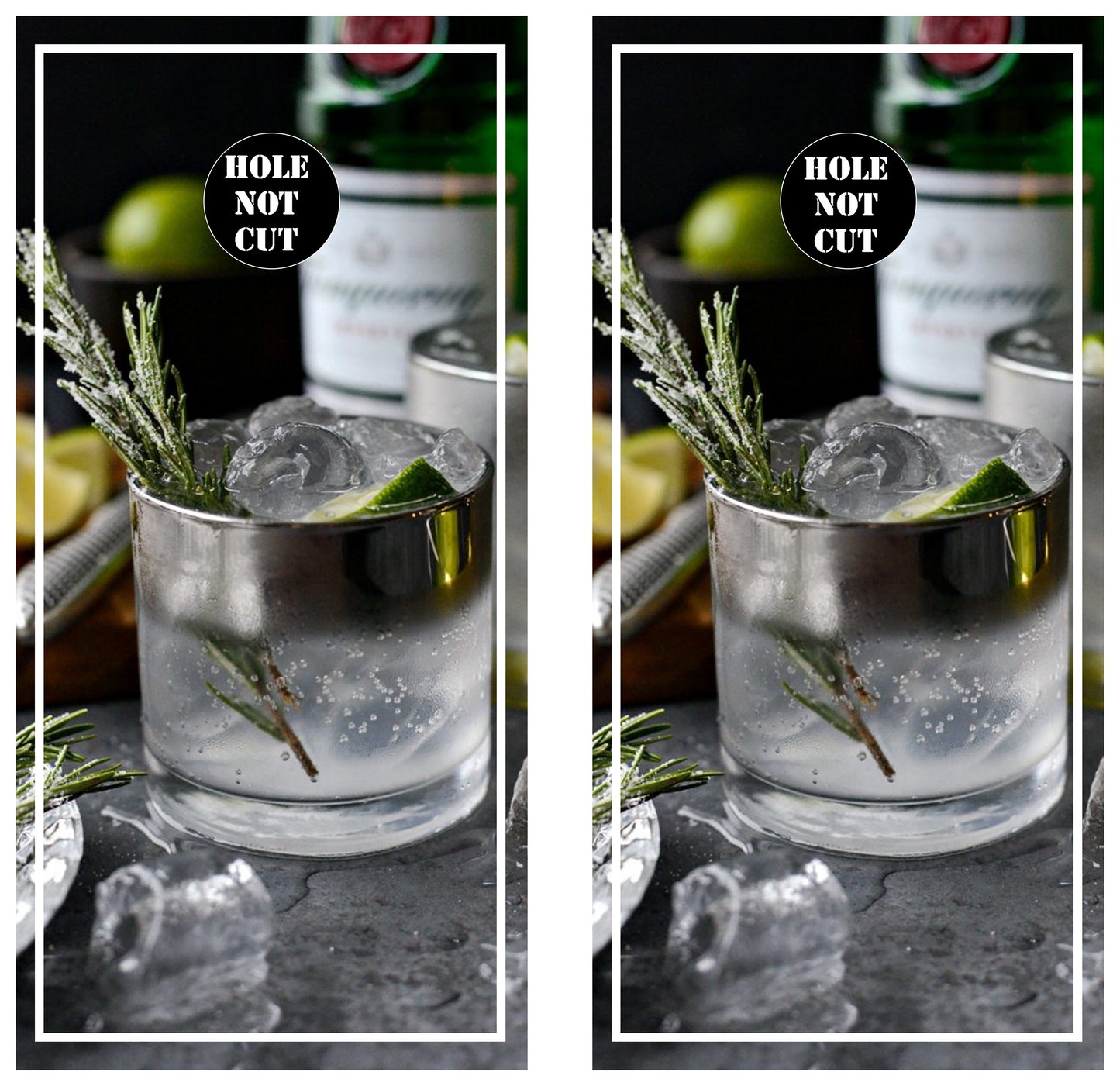 Gin Glass Printed Vinyl Wraps/Skins