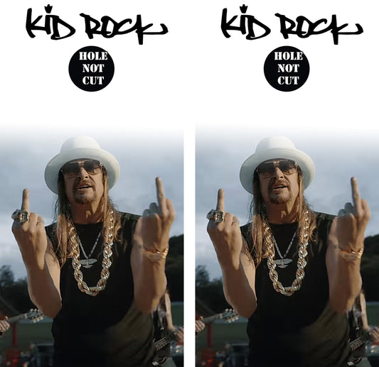 Kid Rock Middle Finger Cornhole Vinyl Wraps/Skins