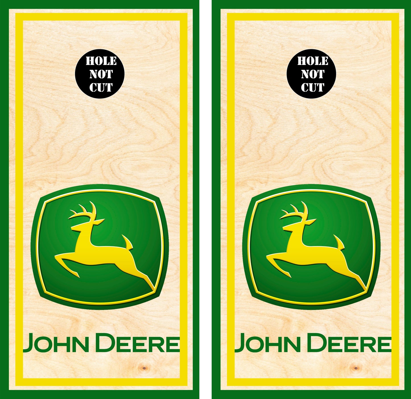John Deere Logo Cornhole Wraps/Skins
