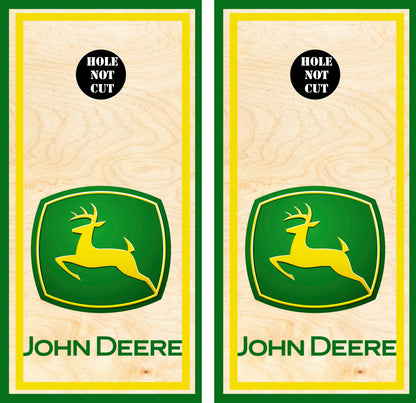John Deere Logo Cornhole Wraps/Skins